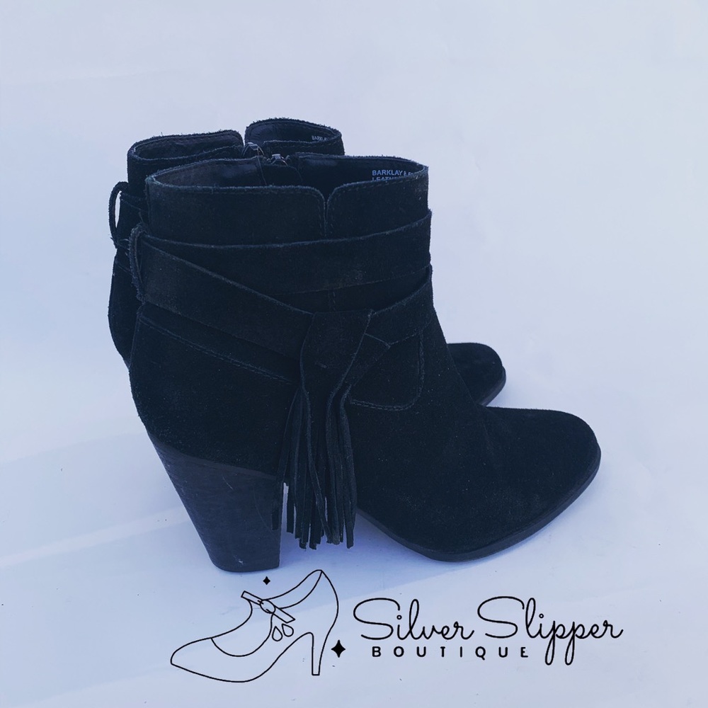 Steven Black Suede Ankle Booties 8.5